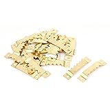 uxcell 鋸歯リングハンガー　メタル製ゴールドトーン　 55mmx12mmx4mm 30個入り