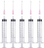 TOUFEIYUAN 手芸用 注射器 シリンジ インジェクター 注射筒 5本 5枚10ml 20G注入針 接着剤 インク 補充 補修用注射器 ハーバリウムオイル レジン ハンドメイド 器具 (10ml, 20G針)