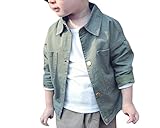 Plus Nao(プラスナオ) 子供用 ジャケット ミリタリージャケット カジュアルジャケット コットン 長袖 シンプル 無地 男の子 女の子 キッズ 80 90 100 110 120 マスタード 