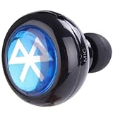 mazimark -- Mini BluetoothワイヤレスインナーイヤーステレオヘッドホンヘッドセットイヤホンIphone Samsung ブラック MK-9605