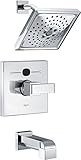 Delta Faucet T14401-T2O Angular Modern Tub Shower, Chrome by DELTA FAUCET