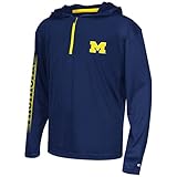 Michigan Wolverines Youth NCAA Sleet " 1 / 4 Zipプルオーバーフード付きWindshirt