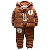 vivisclassic 子供服　子供コート　赤ちゃん綿服　ベビーコート　男の子女の子　綿入り服　3点セット（上着＋パンツ＋チョッキ）暖かい裏起毛 かわいい キッズ　防寒服 男女兼用 秋冬 防風 防寒