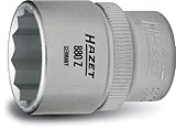 HAZET(ハゼット) ソケット 12角 880Z-12 二面幅:12×差込角:9.5×全長:27mm 1個