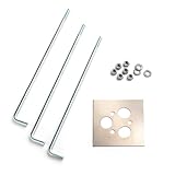 Kichler Lighting 15678ST 6-Inch Bollard Mounting Template Kit, Steel, 3-Piece [並行輸入品]