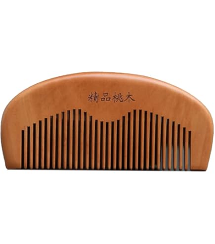 0716137 天然桃の木櫛17.9センチ
