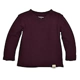 Burt's Bees Baby 男の子 赤ちゃん 乳児 ハイ Vネック Tシャツ オーガニック 長袖 リバースシーム US サイズ: 6-9 Months カラー: レッド