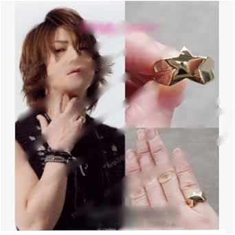 Amazon Co Jp ノーセンダ Nuosende 韓流グッズ 応援グッズ 亀梨和也 Arashi Masaki Aiba 松本 赤西仁 応援品 Cos Goods Vip 応援 指輪 メンズ レディース 亀梨和也 金 Home Kitchen