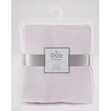 Voile Separates Herringbone Knitted Blanket Color: Petal Pink by Cocalo