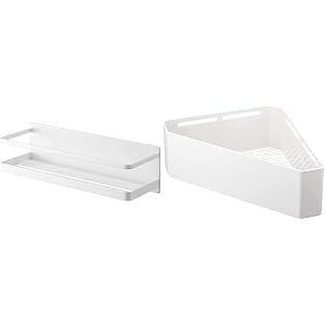 山崎実業(Yamazaki) 浴室用ラック ホワイト 約W28XD9.5XH8cm MIST 4237 & マグネットバ…