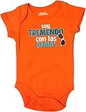 Baby Boyクリーパーボディスーツ、オレンジ"大豆Tremendo Con Las Damas " カラー: オレンジ