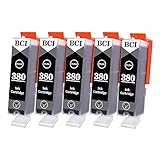 キヤノン canon用 BCI-380XL PGBK インクカートリッジ 5本セットブラックCanon 380互換インク 対応機種：PIXUS TR703 TR7530 TR8530 TR8630 TR9530 TS6130 TS6230 TS6330 TS7330 TS7430 TS8130 TS8230 TS8330 TS8430【大容量/残量表示/個包装/安心三年保障付き】