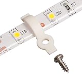 LEDテープ用 固定クリップ (GT-3528-B)LEDテープライト止め用コードステッカー クランプ 【25個入り】片側固定 幅8mm 防水タイプテープに適用