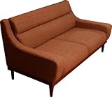 エムール レトロ 2人掛けソファ (オレンジ)