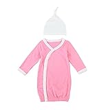 Tovadoo 子供服 ベビー服 男女共用 寝袋+ハット 秋冬 長袖 パジャマ 無地 可愛い キュート 保育園 プレゼント