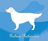 ゴールデン レトリバー 犬 ステッカー プレミアム シルエット ブルー MK-2