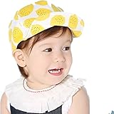 Effiku(エフィック) ベビー キッズ レモン柄 帽子 キャップ ハット 日よけ 46-50cm 0-3歳 女の子 男の子 (ホワイト)