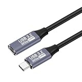 USB type C 延長ケーブル 2M USB 3.2 Gen2(20Gbps) 高速データ通信/ 4K@60Hz映像出力/240W PD急速充電 PVC素材 USB C タイプc 延長コード スマートフォン/タブレット/ゲーム機/ノートパソコンのタイプｃ機種に対応
