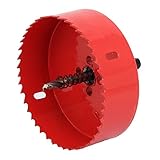 uxcell　ホールソー　高速度鋼　バイメタル カッターツール　レッド　105mm切削直径　M42 HSS