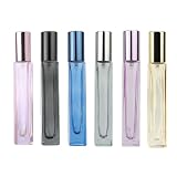 アトマイザー 携帯用 香水分配ボトル ミニ香水ボトル ガラス 5ml 6個 6色ミックス グラデーションカラー (10ml 6色混合)