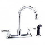 American Standard 4275.551.002 Colony Soft Double-Handle Kitchen Faucet with Brass Gooseneck Spout, 