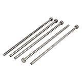 uxcell エジェクタピン スチール材質 パンチング金型 ラウンドチップ ストレート 5個入り