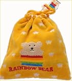 レインボーベア デイズ タオル生地 巾着袋 イエロー