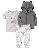 カーターズ Carter's 正規品 耳付きパーカー+半袖Ｔシャツ+パンツ 3点セット☆アニマル☆　6M(65-70cm)