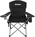 KingCamp キャンプ チェア 折りたたみ アウトドア チェア 耐荷重136kg 収束型 軽量 より安定 イス アームチェア 収納袋付き 保冷バック付き 釣り 運動会 ガーデン チェア コンパクト