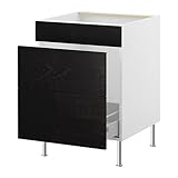 IKEA(イケア) FAKTUM ネクスス ブラウンブラック 60 cm 79866796 ベースキャビネット シンク/ ゴミ分別 用、ネクスス ブラウンブラック