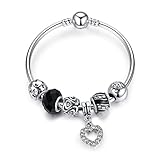 WOSTU ハートペンダントブレスレット