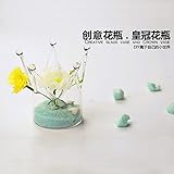 【ノーブランド品】壁掛け用 ガーデニング 植物 花 装飾 花瓶 ボトル ぶら下げ クリア ガラス 壁 王冠 水耕栽培 プレゼント 雑貨 飾り 結婚式 容器