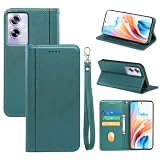 OPPO A79 5G ケース 手帳型 OPPO A79 5G ケース手帳型 OPPO A79 5G 手帳型ケース カバー puレザー 耐摩擦 耐衝撃 全面保護 マグネット式 スタンド機能 カード収納 手触りが良い【内側の黒いTPU】スマホケース スマホカバー(OPPO A79 5G カバー 手帳型) (グリーン)