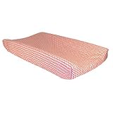 Trend Lab White Chevron Print Changing Pad Cover, Coral Pink by Trend Lab [並行輸入品]