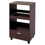 アイリスオーヤマ キッチンボード レンジ台 スライド棚 幅50×奥行37×高さ93.8cm ブラウンオーク KBD-500