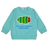 アスナロ（トップス トレーナー） はらぺこあおむし トレーナー ベビー 男の子 女の子 ERIC CARLE 刺繍80 サックス
