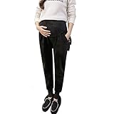 Spinas（スピナス) 美シルエット暖か 裏起毛 ベロア マタニティパンツ マタニティレギンス 2タイプ 産前産後 ルームウェア マタニティヨガにもピッタリ 全2色(ブラック　グレー)