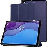 FOR Lenovo Tab M10 HD Gen 2 10.1 / TB-X306F TAB ケース FOR Lenovo Tab M10 HD (2nd Gen) カバー スタンド機能付き 保護ケース 強力な磁石 薄型 超軽量 全面保護型 FOR Lenovo Tab M10 HD Gen 2 10.1 / Lenovo TAB TB-X306Fスマートタブレット ケース カバー 軽量 薄型 レザー 三つ折スタンド オートスリープ機能 TRkin (Lenovo Tab M10 HD Gen 2 10.1, Dark blue)