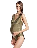 Japanese Weekend Women's Maternity Surplice One Piece Swim Suit Olive X-Small [並行輸入品]