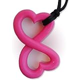 Infinity Heart Teething Necklace by Zen Rocks - a Stylish New Twist to Teething - Rose Quartz by Eyl
