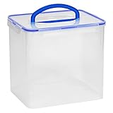 Snapware 1098437 40カップクリア気密食品ストレージコンテナwith Handle with snaplock蓋
