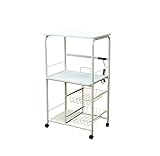 コンセント付レンジ台 DX キャスター付　ホワイト TX-07WH