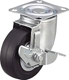 ワコー エアーキャスター(自在車ストッパー付) 50mm ゴム車 ALG50RHS