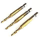 RedBeryl 選べる HSS タップ ドリル セット ネジ 修正 ハンドル M3 M4 M5 M6 M8 M10 (TiN 4mmx3本)