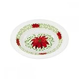 Kole Imports Poinsettia Print Oval Bowl [並行輸入品]