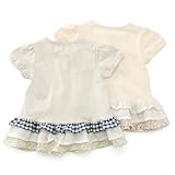 キムラタン ビケット Biquette フリル付き半袖Ｔシャツ (90cm, イエロー)