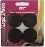 マジックスライダーL P 61712サーフェスプロテクター、フェルトパッド、self-stick、ブラウン、1 – 1 / 2インチ。ラウンド、有名ブランド8。 6 ブラウン 61712