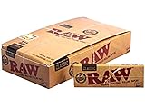 Raw 1 1/4 Natural Unbleached Rolling Papers 24Ct, Box by RAW