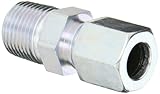 Eaton Weatherhead Carbon Steel Flareless 7000 Series Ermeto Tube Fitting, Male Connector, 1/2 NPT Ma