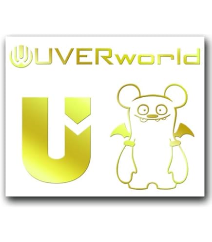Amazon.co.jp: 絵柄だけ残る ステッカー S 「UVERworld#2」 黒 060B
